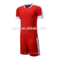 2017 último jersey de fútbol de diseño en blanco uniforme de fútbol de alta calidad uniforme liso en forma de kit de jersey de fútbol